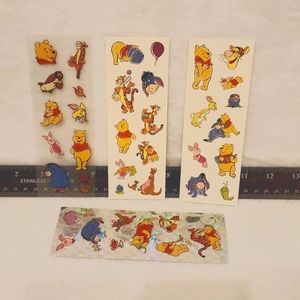 Winnie the Pooh and Friends sticker sheet set - 4 sheets